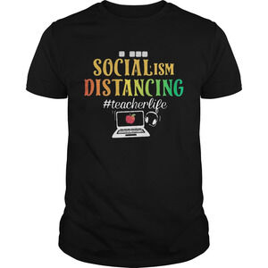 Social Ism Distancing Teacherlife Apple Laptop Shirt
